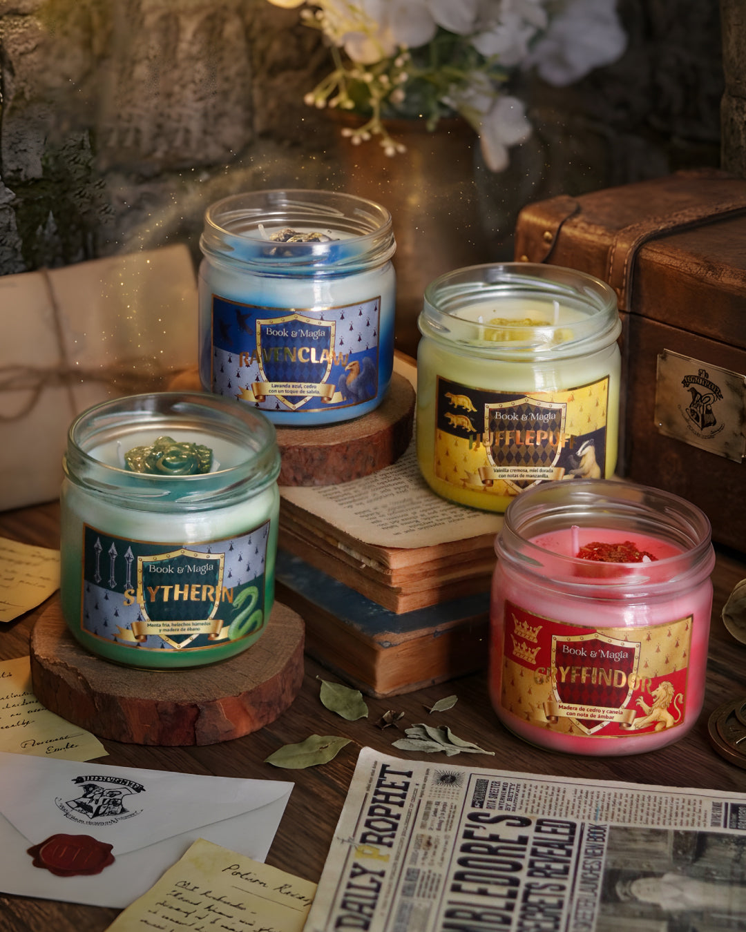 Set de Velas inspiradas en Hogwarts 300gr