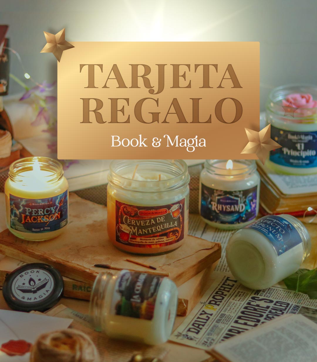 Tarjeta de regalo book y magia