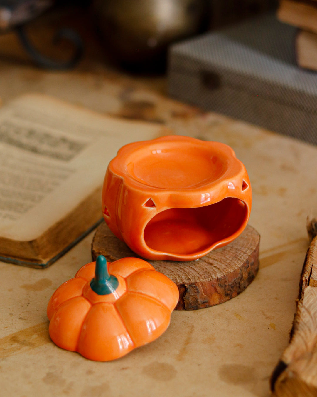 Pebetero “Calabaza del Huerto de Hagrid” – Cerámica